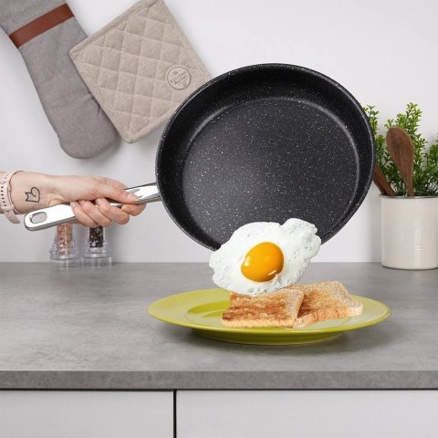 Patelnia Indukcja Gaz Stalowa Granitowa Nieprzywierająca Solidna VILDE 28cm