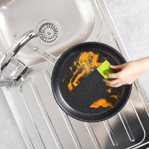 Patelnia Indukcja Gaz Stalowa Granitowa Nieprzywierająca Solidna VILDE 28cm