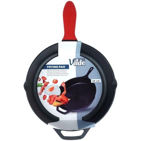 Patelnia Indukcja Gaz do Grillowania Żeliwna Solidna Trwała VILDE 28x28 cm