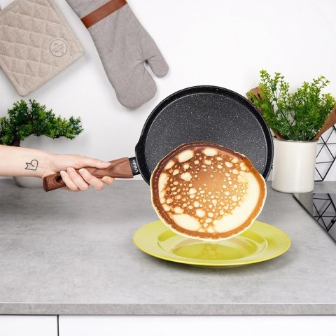 Patelnia Indukcja Gaz do Naleśników Granitowa Nieprzywierająca VILDE 24 cm