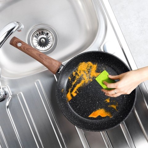 Patelnia Indukcja Granitowa Nieprzywierająca Solidna Trwała VILDE 24 cm