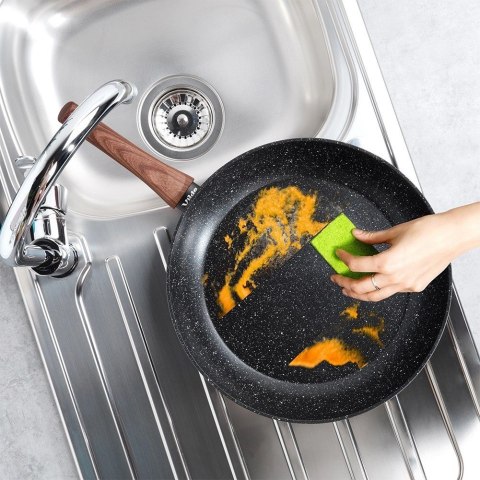 Patelnia Indukcja Granitowa Nieprzywierająca Solidna Trwała VILDE 32 cm