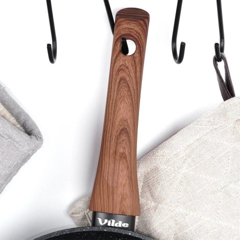 Patelnia Indukcja na Gaz Granitowa Nieprzywierająca Solidna VILDE 26 cm