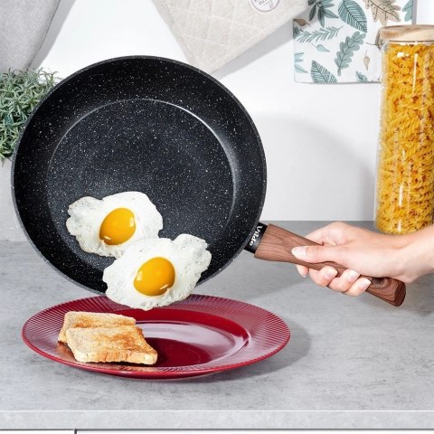 Patelnia Indukcja na Gaz Granitowa Nieprzywierająca Solidna VILDE 28 cm