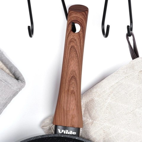 Patelnia Indukcja na Gaz Granitowa Nieprzywierająca Solidna VILDE 28 cm