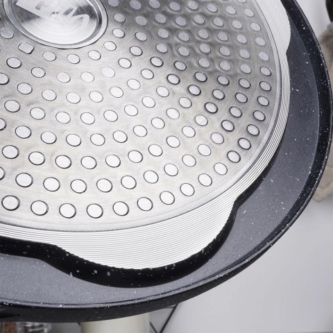 Patelnia do Jajek Placków Pancakes Granitowa 4 Otwory Solidna VILDE 26 cm
