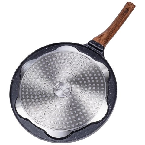 Patelnia do Jajek Placków Pancakes Granitowa 7 Otworów Solidna VILDE 26 cm