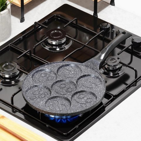 Patelnia do jajek granitowa 7 otworów BASIC LINE 26 cm