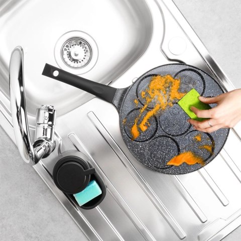 Patelnia do jajek granitowa 7 otworów BLACK LINE 26 cm