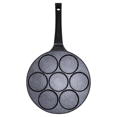 Patelnia do jajek granitowa 7 otworów BLACK LINE 26 cm