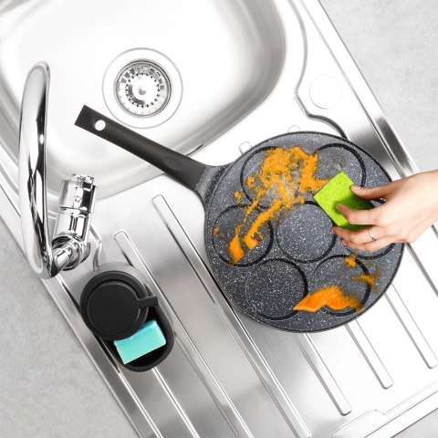 Patelnia do jajek granitowa 7 otworów BLACK LINE 26 cm