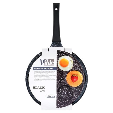 Patelnia do jajek granitowa 7 otworów BLACK LINE 26 cm