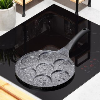 Patelnia do jajek granitowa 7 otworów BLACK LINE 26 cm