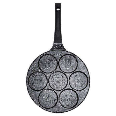 Patelnia do jajek granitowa 7 otworów BLACK LINE 26 cm