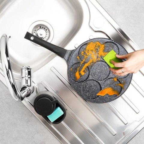 Patelnia do jajek granitowa 7 otworów BLACK LINE 26 cm