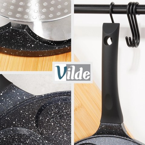 Patelnia do jajek granitowa 7 otworów BLACK LINE 26 cm