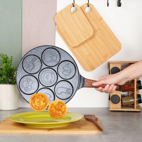 Patelnia do jajek granitowa 7 otworów BLACK&WOOD 26 cm