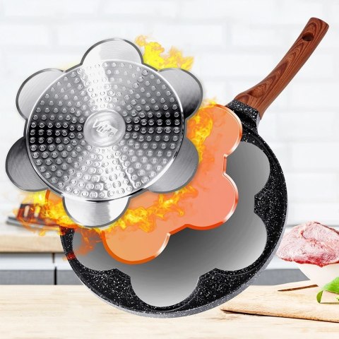 Patelnia do jajek granitowa 7 otworów BLACK&WOOD 26 cm