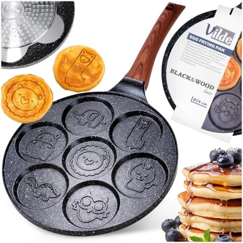 Patelnia do jajek granitowa 7 otworów BLACK&WOOD 26 cm