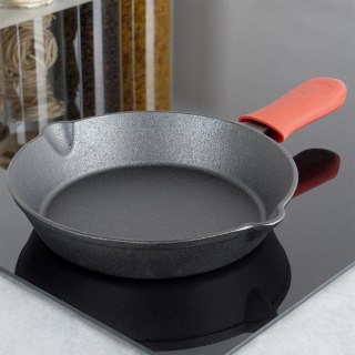 Patelnia na Gaz Indukcja Żeliwna z Nakładką Silikonową Solidna VILDE 20 cm