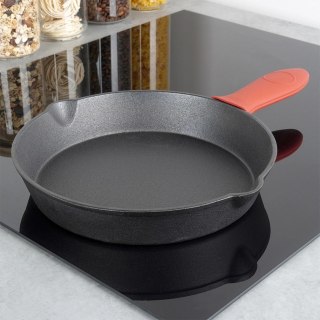 Patelnia na Gaz Indukcja Żeliwna z Nakładką Silikonową Solidna VILDE 25 cm