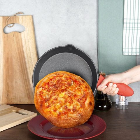 Patelnia na Gaz Indukcja Żeliwna z Nakładką Silikonową Solidna VILDE 25 cm