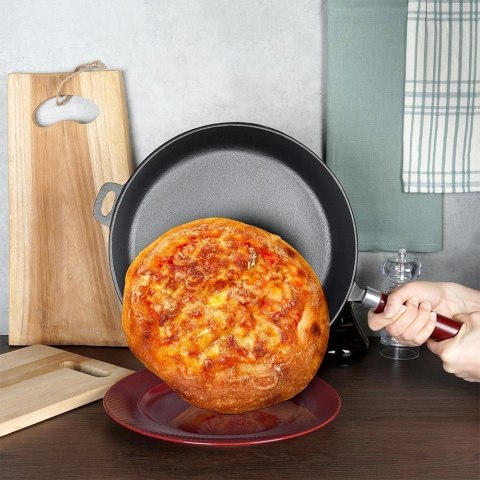 Patelnia Żeliwna Indukcja Gaz Grillowa na Ognisko Solidna Trwała VILDE 30cm