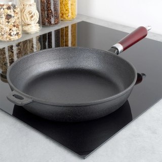 Patelnia Żeliwna do Smażenia Duszenia Gaz Indukcja Solidna VILDE 28 cm