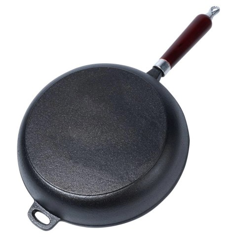 Patelnia Żeliwna do Smażenia Duszenia Gaz Indukcja Solidna VILDE 28 cm