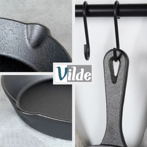 Patelnia na Gaz Indukcja Żeliwna z Nakładką Silikonową Solidna VILDE 30 cm