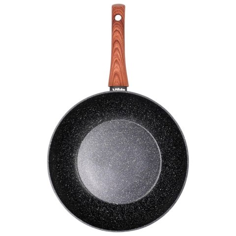 Patelnia wok granitowa BLACK&WOOD 28 cm