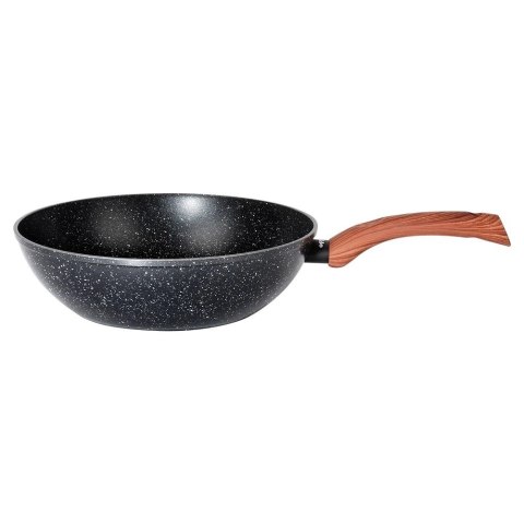Patelnia wok granitowa BLACK&WOOD 28 cm