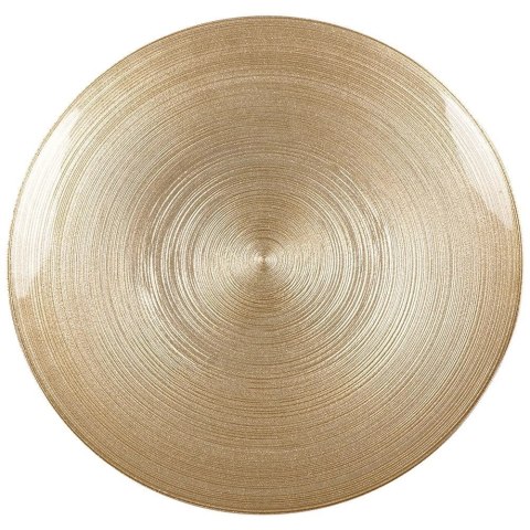 Patera Ozdobna Dekoracyjna na Tort Szklana Złota na Nóżce VILDE 28 cm