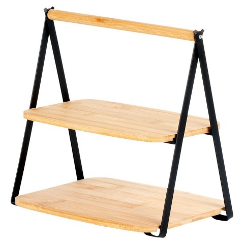 Patera bambusowa 2-piętrowa 28x20x27,5 cm