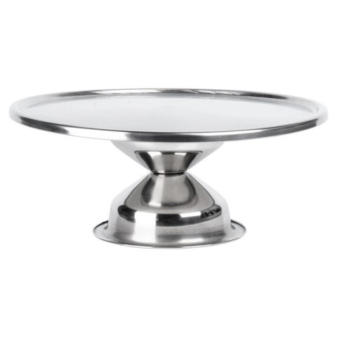Patera na Tort Ciasto Stalowa na Nóżce Ozdobna ORION 33 cm