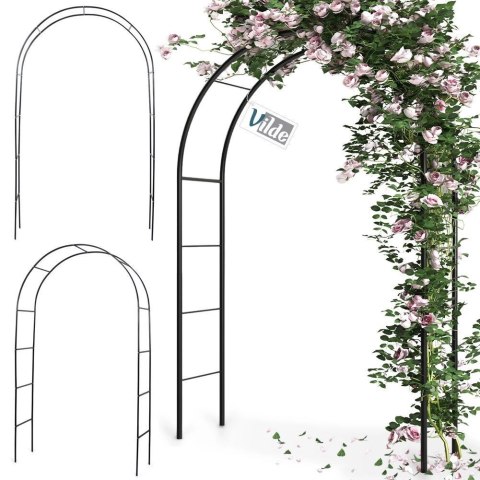 Pergola Ogrodowa Dekoracyjna Łuk Drabinka Metalowa Solidna VILDE 145x235 cm