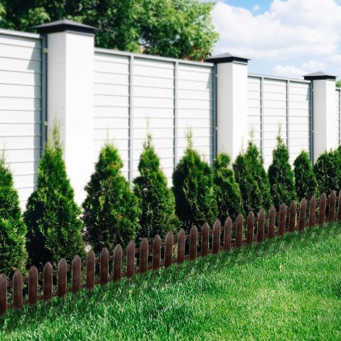 Płotek Ogrodowy Brązowy Palisada Obrzeże VILDE 20x15 cm 10 szt.