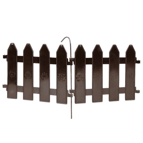 Płotek Ogrodowy Brązowy Palisada Obrzeże VILDE 20x15 cm 10 szt.
