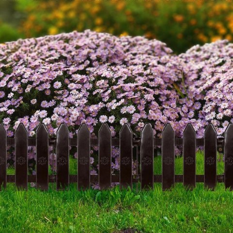 Płotek Ogrodowy Brązowy Palisada Obrzeże VILDE 20x15 cm 10 szt.