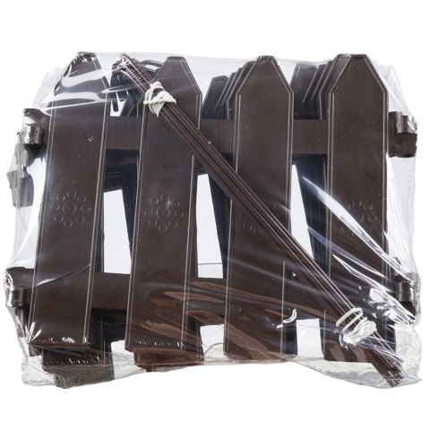 Płotek Ogrodowy Brązowy Palisada Obrzeże VILDE 20x15 cm 10 szt.