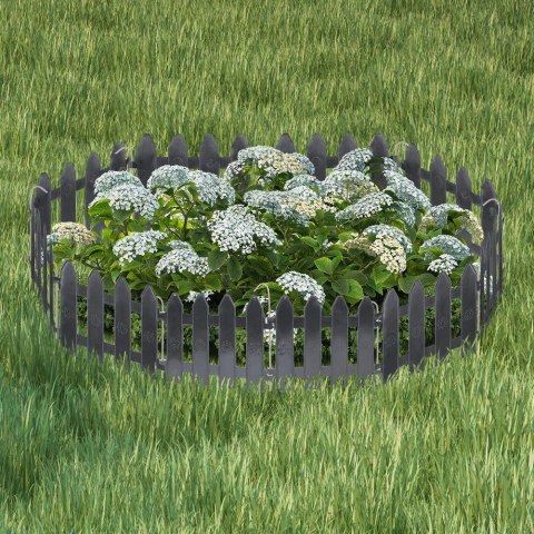 Płotek Palisada Obrzeże Ogrodowy Szary Ozdobny Solidny VILDE 200 x 15 cm