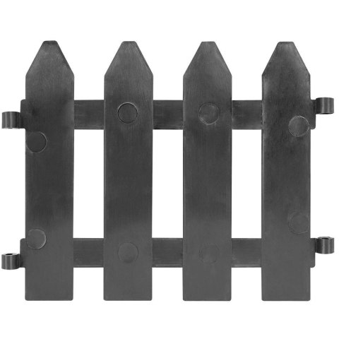 Płotek Palisada Obrzeże Ogrodowy Szary Ozdobny Solidny VILDE 200 x 15 cm