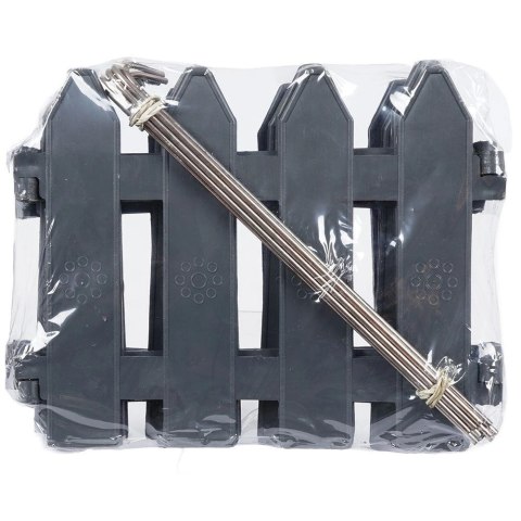 Płotek Palisada Obrzeże Ogrodowy Szary Ozdobny Solidny VILDE 200 x 15 cm