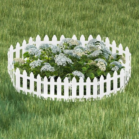 Płotek ogrodowy biały 20x15 cm 10 szt.