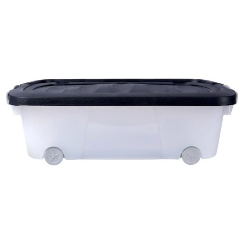 Pojemnik Organizer z Pokrywką pod Łóżko na Kółkach Niski VILDE 24 l