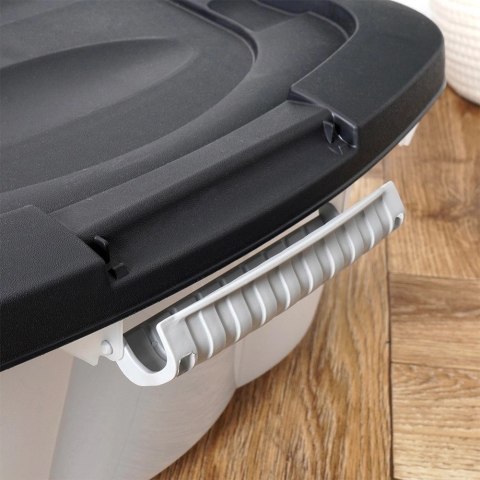 Pojemnik Organizer z Pokrywką pod Łóżko na Kółkach Niski VILDE 24 l