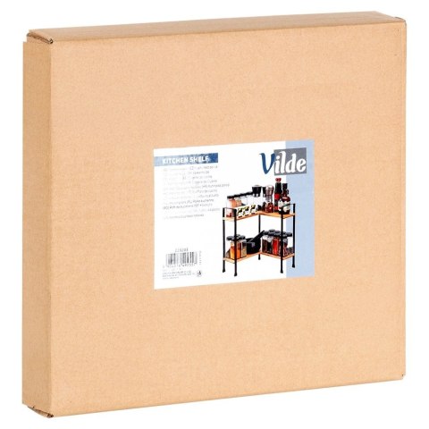 Półka kuchenna drewniana narożna 2-poziomowa 29,5x29,5x33,5 cm