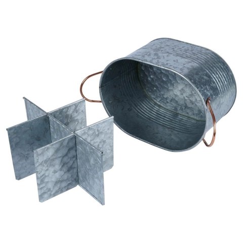 Skrzynka Organizer Transporter na Butelki Metalowy HOME STYLING