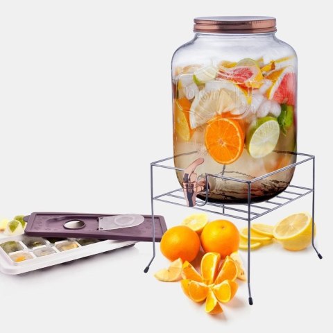 Słój Dozownik do Napojów z Kranikiem Szklany Zamykany Solidny ORION 8,8 l