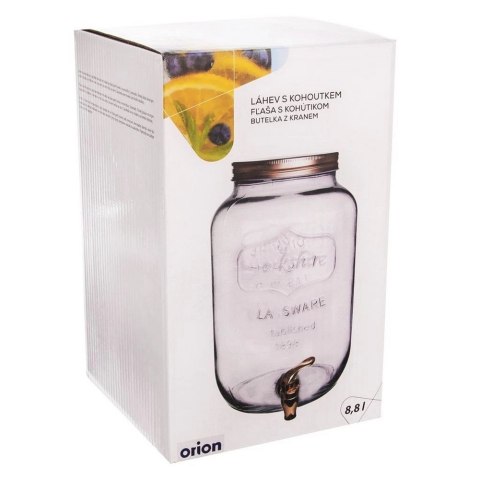 Słój Dozownik do Napojów z Kranikiem Szklany Zamykany Solidny ORION 8,8 l